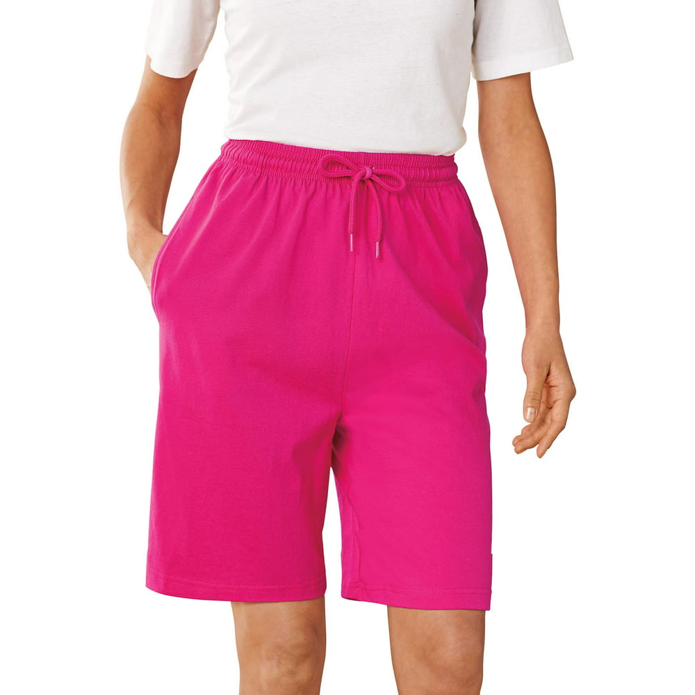 Plus Size Knit Shorts Womens Essential Cotton Shorts Available In Missy And Plus Walmart