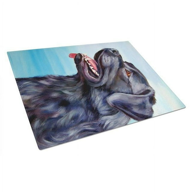 Carolines Treasures 7389LCB Black Labrador Retriever Glass Cutting Board - Large