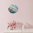 thumbnail image 3 of 10 Inch Wall Clock Battery Operated Silent Clock Decorative for Office, Kitchen, Outdoor, Living Room，Blue Flowers in A Bouquet Floral Print, 3 of 4