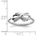 thumbnail image 2 of 925 Sterling Silver Rhodium Plated Diamond Bow Ring Size 7, 2 of 2