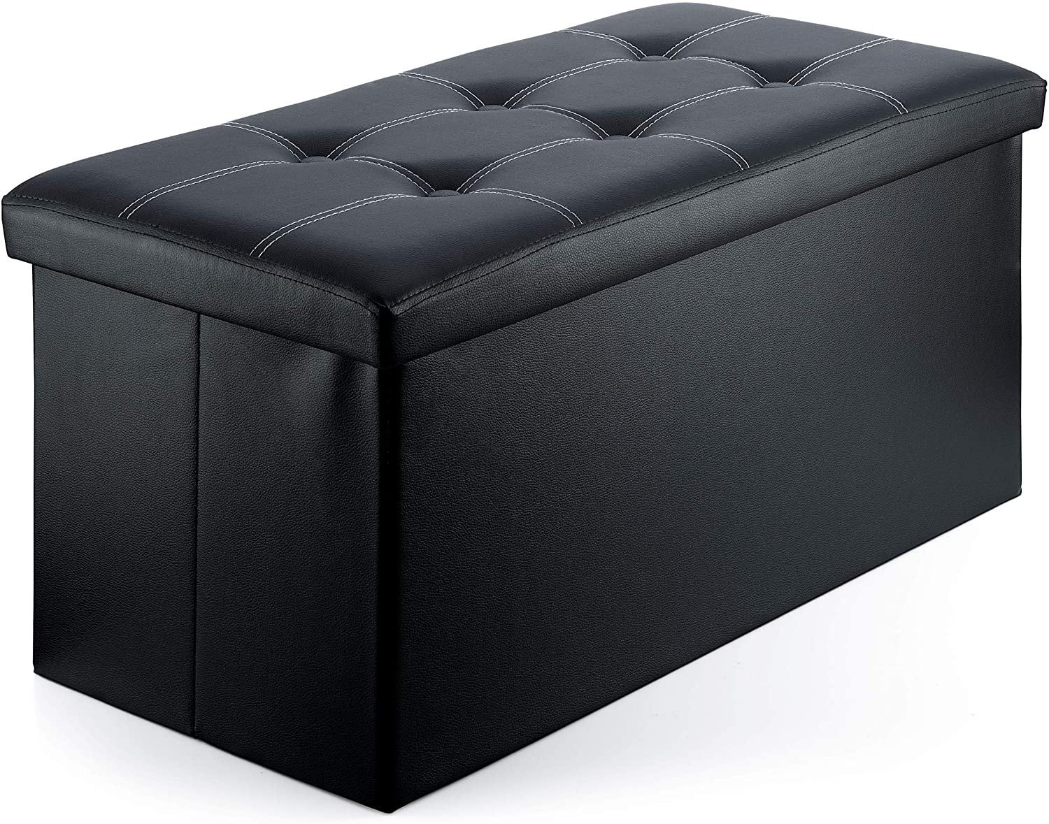 Decor Hut Folding Storage Bench Hidden Storage Ottoman with Cover Faux