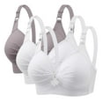 thumbnail image 1 of Hoshose 3PC Plus Size Bralette Women Comfortable Seamless Full Coverage Bra for Women, 1 of 4