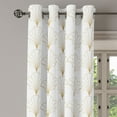 thumbnail image 2 of Ambesonne Art Deco Grommet Curtain, Off White Vintage Shells, 50"x108", Off White and Sand Brown, 2 of 5