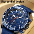 thumbnail image 4 of Reloj De Cuarzo, Reloj De Negocios Con Calendario Informal Mecánico Luminoso Impermeable Para Hombres Para La Lluvia, 4 of 7