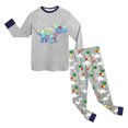 thumbnail image 5 of Hessimy Toddler Boys Girls Spring Summer Cute Pattern Print 2Pcs Long Sleeve Crewneck Pullover Casual Jogger Pants Athletic Set, Pattern Jogger Set(Grey,6-7 Years), 5 of 5