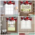 thumbnail image 6 of Tie Up Valances for Windows, Red Black Geometric Adjustable Valance Curtains Window Treatment for Living Room, Modern Art Abstract Grey Line Rod Pocket Kitchen Curtains & Drapes 42x18 Inch, 6 of 9