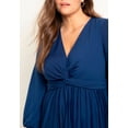 thumbnail image 3 of ELOQUII Women's Plus Size Knot Front Pleated Skirt Dress, 3 of 3
