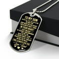 thumbnail image 3 of Gift to SON from DAD - Graphic Military Dog Tag Necklace (Optional Personalized Engraving), 3 of 5