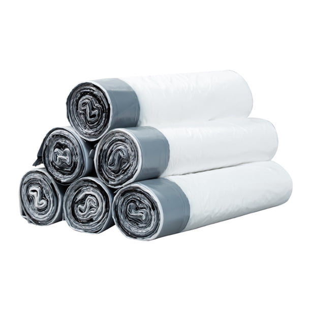 Bolsas de basura con cordón Bolsa de basura gruesa de 5 rollos, bolsa de plástico de cocina con cordón, portátil, gruesa, para oficina comercial, grande y asequible(Buy 2 save 10%)