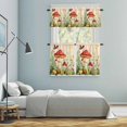 thumbnail image 6 of Red Mushroom Kitchen Curtains Valances and Tiers Set of 3 Fern Plants Butterfly Beige Farmhouse Tier Curtains and Valance with Rod Pocket for Small Windows, 27.5"x24", 6 of 9