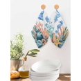 thumbnail image 2 of Seahorse Coastal Kitchen Dish Towels for Drying Dishes Set of 3, Summer Nautical Starfish Coral Ocean Waffle Weave Microfiber Hand Tea Bathroom Towels Quick Dry & Absorbent Towel 12x12, 2 of 7