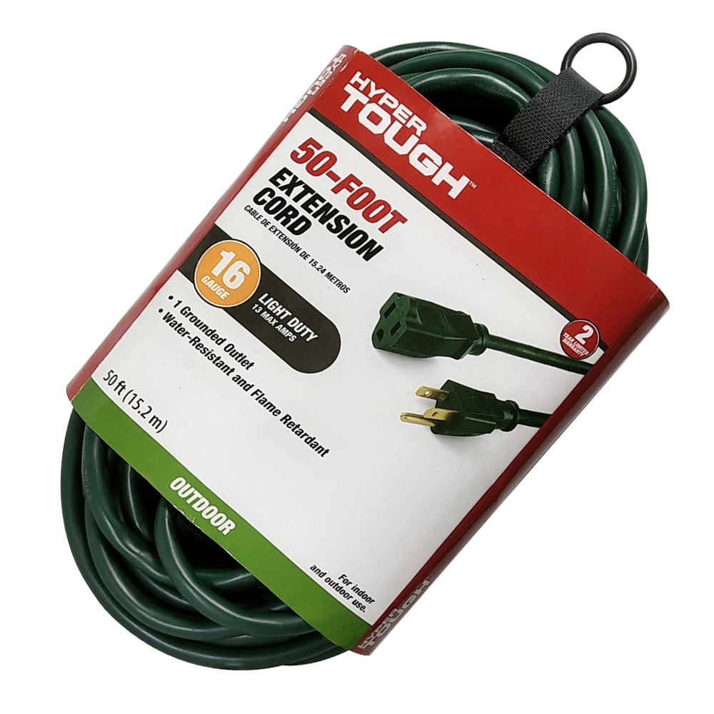 Hyper Tough 25FT 16/3 Orange Outdoor Extension Cord fast free shipping 