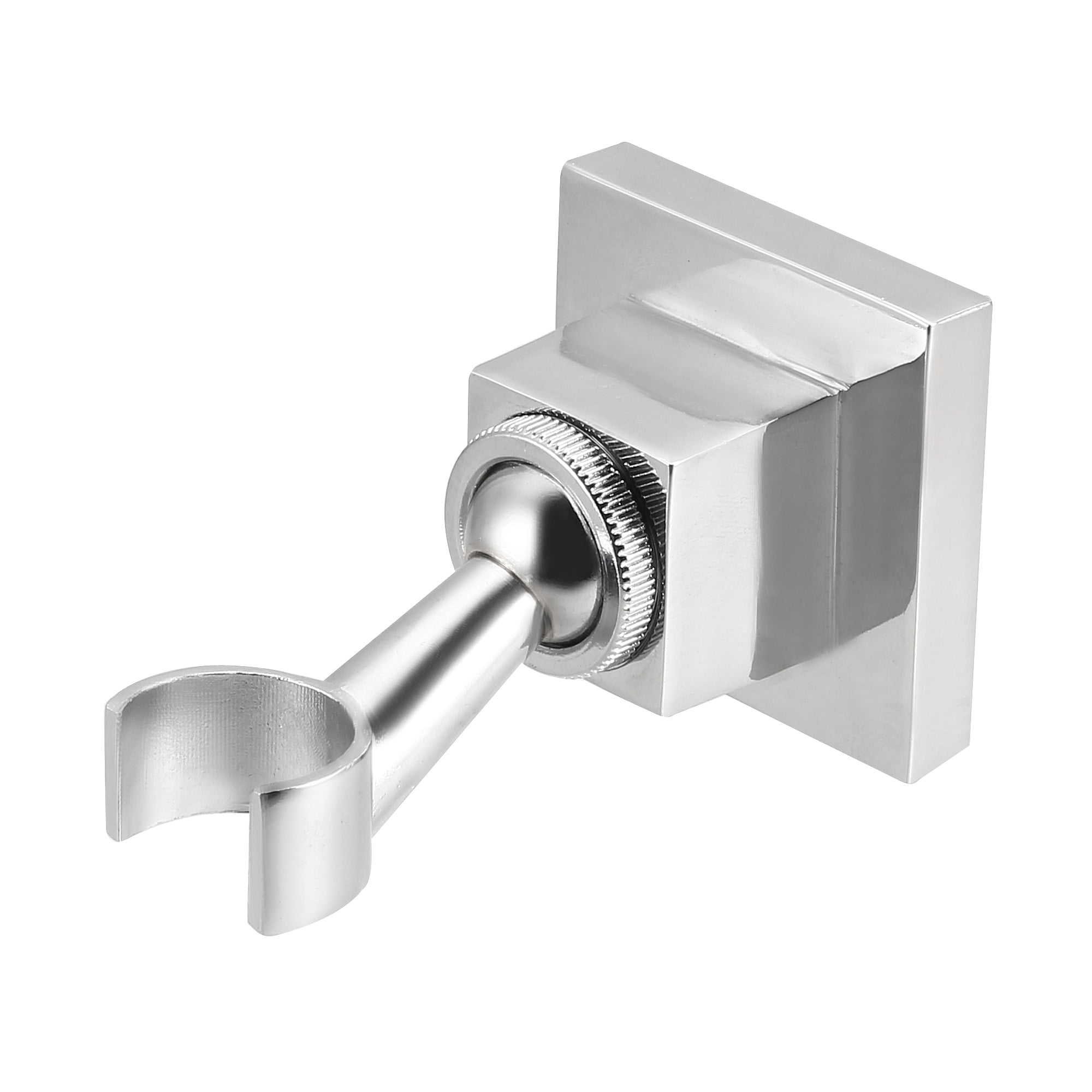 Full Metal Zinc Alloy Shower Head Holder – 180° Adjustable Wall Mount Bracket For Handheld Showers, Silver