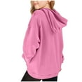 thumbnail image 4 of Bnwani Hoodies for Girls Crew Neck Long Sleeve Pockets Sports Sweatshirt Hearts Graphic Printed Tops Pullover, 4 of 4