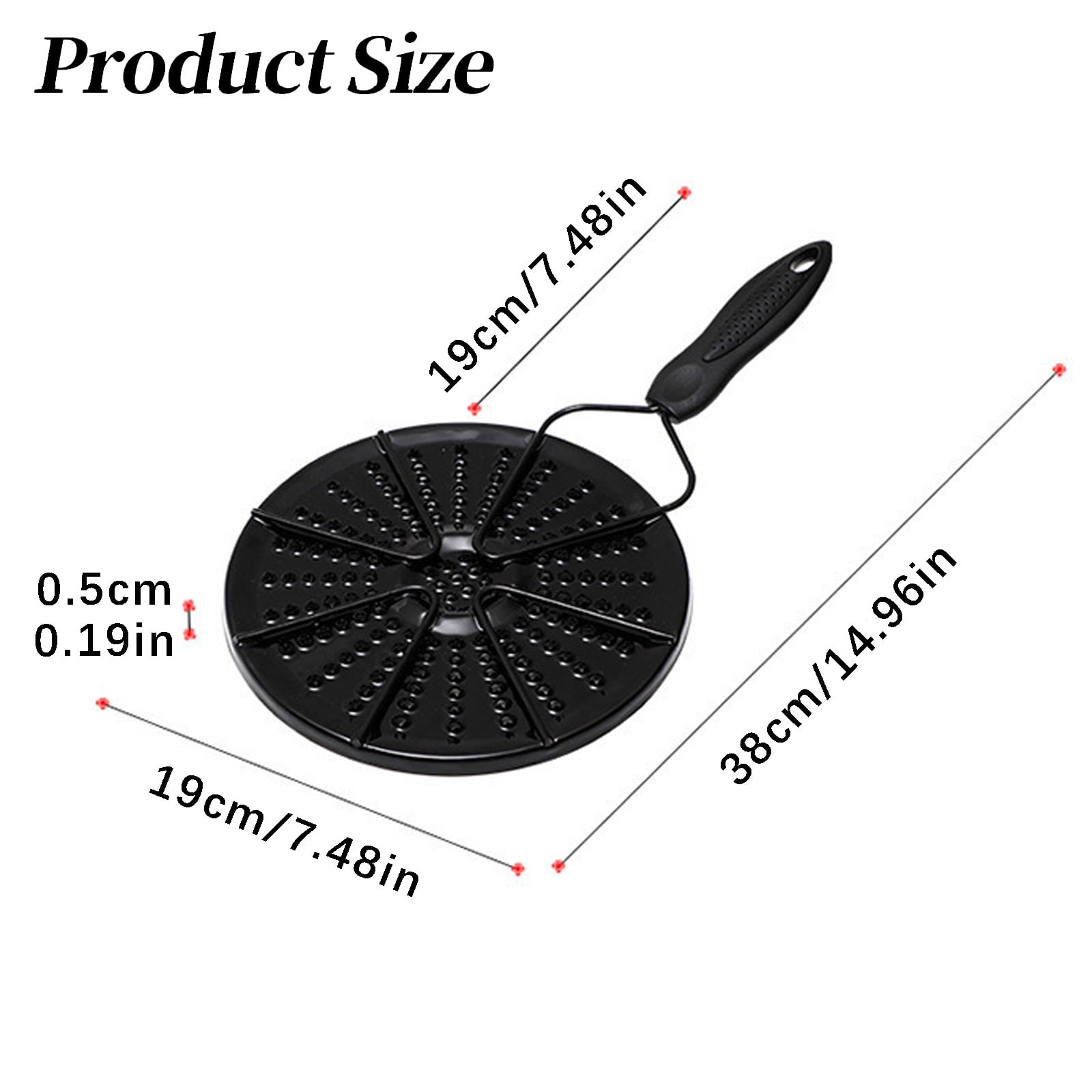 Enamel Stove Heat Conduction Plate, Even Heating Diffuser for Gas And Electric Stoves, Protects Cookware from Burning And Blackening, 1 Heat Plate