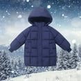 thumbnail image 2 of Ruyang Kids Winter Puffer Coat Baby Boys Girls Padded Warm Quilted Down Parka Lightweight Mock Neck Zip Up Hooded Jacket, 2 of 4