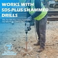 thumbnail image 5 of 2PCS SDS Plus Ground Rod Driver Set for 3/8", 1/2", 5/8" & 3/4" Rods, Heavy Duty Cr-V Ground Rod Bit Driver for Rotary Hammer Drill, 10mm & 16mm, 5 of 7
