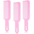 thumbnail image 1 of 3 piezas de peines de barbero, peines para maquinilla, peines planos para maquinilla, peines para cortar el cabello (rosa), 1 of 5