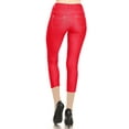 thumbnail image 3 of MOA COLLECTION Women's Comfy Stretchy Slim Fit Cropped Pockets Button Solid Capri Pants S-3XL, 3 of 3