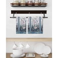 thumbnail image 3 of Blue Spring Floral Kitchen Dish Towels for Drying Dishes Set of 4, Summer Butterfly Farmhouse Waffle Weave Microfiber Hand Tea Bathroom Towels Quick Dry & Absorbent Towel 15.7x23.6, 3 of 7