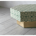 thumbnail image 3 of RUDRAKSHA CORPORATION Bone Inlay Coffee Table. It has a hexagon shape and features a green and ivory geometric pattern. This piece is perfect for living room furniture., 3 of 4