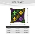 thumbnail image 4 of Kll Mardi Gras1 Decorative Throw Pillow Covers Velvet Soft For Couch Sofa Bedroom Living Room Outdoor -20"X20", 4 of 8