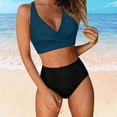thumbnail image 5 of CONZONE Womens Period Tankini Sets 2 Peice Swimsuits for Women Menstrual Leakproof Swim Bottoms Solid Color Lightweight Summer Beach Bathing Suits, 5 of 7