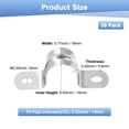 thumbnail image 3 of Uxcell 30-Pack Conduit Clamps, 5/8" Stainless Steel Rigid Pipe Strap M16 U Bracket Pipe Clamps for Plumbing, 3 of 7