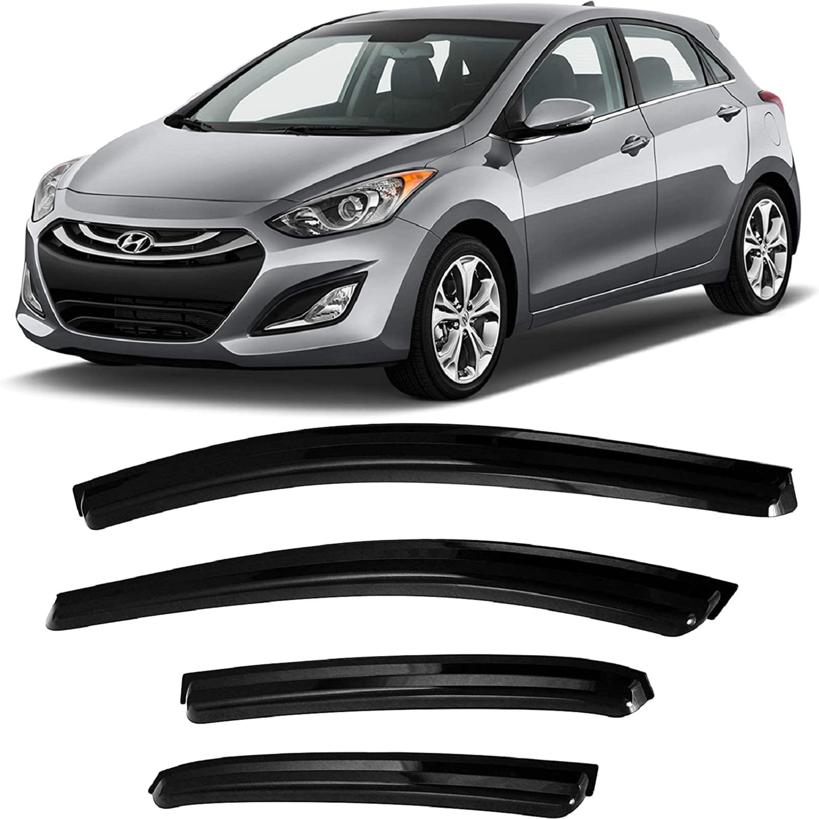 JSP Window Vent Visor For Hyundai Elantra GT 20182022 Rain Guard