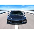 thumbnail image 3 of Ikon Motorsports Compatible with Chevy Corvette C8 ZR1 Style ABS Front Bumper Lip Gloss Black, 3 of 9