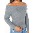 thumbnail image 5 of Celebrity Pink Women's Off Shoulder Scalloped Edge Sweater, Sizes XS-XXXL, 5 of 5