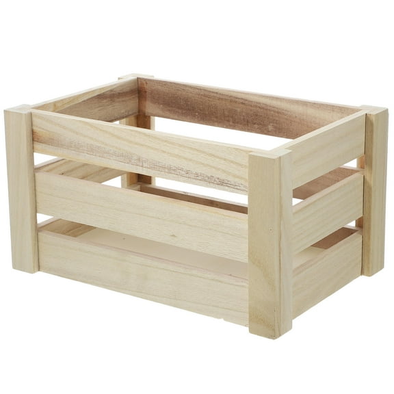 UPGRATOR 50Pcs Rustic Storage Box Wooden Organizer Natural Wood Material For Home And Office