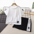 thumbnail image 4 of kpoplk Baby Boys & Toddler Boys 2Pcs Matching Clothes Summer Outfits Short Sleeve T-Shirt and Shorts Dinosaur Pattern(White,18-24 M), 4 of 4