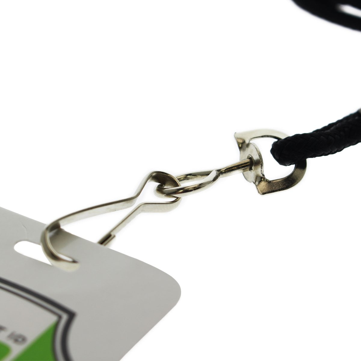 Bulk 100 Pack - Premium Round ID Badge Neck Lanyards for Card Holders and Name Tags - 36 in Non-Breakaway Heavy Duty Cord & Secure Metal Swivel J Hook Clip by Specialist ID (Black)
