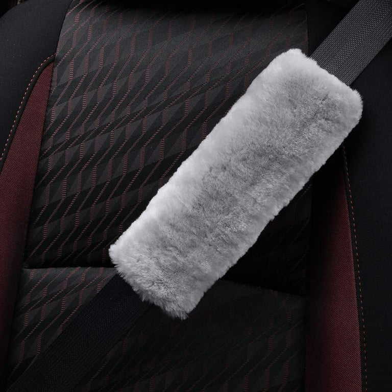 OGLAND Authentic Sheepskin Seatbelt Cover, Pack, Neck Cushion
