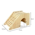 thumbnail image 3 of Hermit Crab Hideout with Ramp, Wooden Hermit Crab Climibing Toys, Aquariums Ladder Bridge Ramp Toy, Small Animals Habitat for Hermit Crab Hamsters Rat, Small Animals Tank or Cage Accessories, 3 of 8