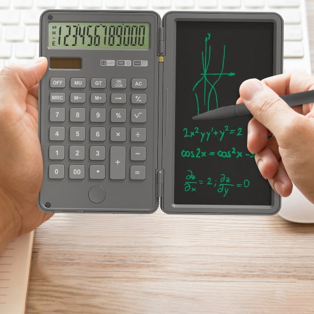 Xihbxyly Ofertas de Hoy Calculadora Multifuncional Tablet, Calculadora Porttilde Oficina En Pantalla Lcd para Escribir a Mano, Calculadora Oficina En Pantalla 12 Dígitos y Carga Solar