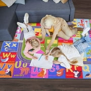 Softlife Play Rug Mat Non Slip Kids Playroom Rug Washable ABC Alphabet Rug for Kids Room Playmats for Babies and Toddlers,3x5