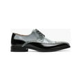 thumbnail image 2 of Stacy Adams Plaza Modified Cap Toe Oxford Shoes Leather Black Gray 25608-975, 2 of 7
