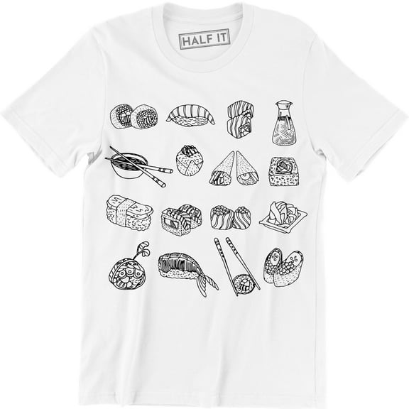 Sushi Sashimi Nigiri Collage for Restaurant Owner Chef Cooks Craft Trade T-Shirt