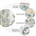 thumbnail image 6 of Spring Meadow Blooms Waterproof Fabric Shower Curtain, Teal Yellow Botanical Waterproof Fabric Shower Curtain for Bathroom Curtains Bathtubs Hotel Washable Shower Curtains with 12 Hooks Stall 54x78in, 6 of 8