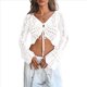 thumbnail image 2 of Suéter de Punto con Hombros Descubiertos y Mangas Acampanadas, Estilo Bohemio, para Mujer, Color , Talla S, 2 of 8