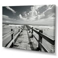 thumbnail image 2 of Designart "Monochrome Boardwalk in Florida" Nautical & Beach Canvas Art Print, 2 of 5