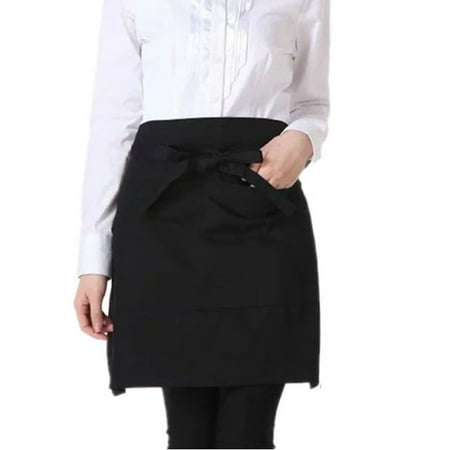 

LisenraIn Kitchen Half Short Waist Apron Women Men Waiter Cafe Pub Restaurant