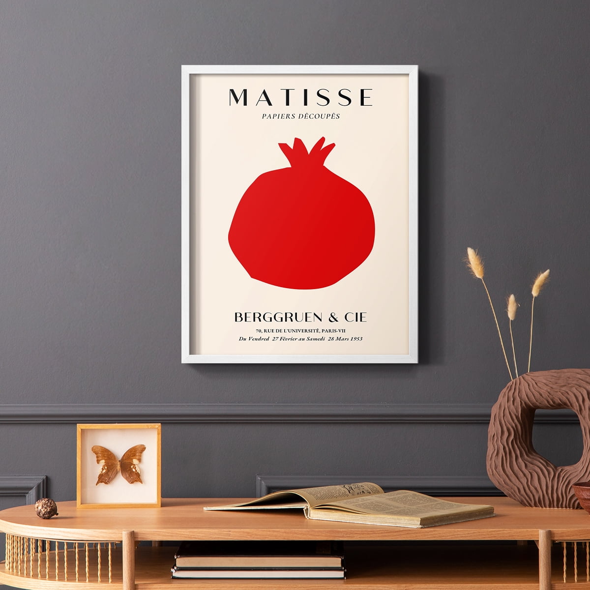 Matisse CLXII Framed Print in White Solid Wood 22 x 28 Framed Print