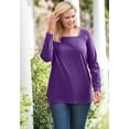 thumbnail image 3 of Woman Within Plus Size Perfect Long-Sleeve Square-Neck Tee, 3 of 3