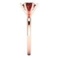 thumbnail image 3 of Clara Pucci 14K Rose Gold Solid Gold Garnet Solitaire Anniversary Ring for Women - 1.5 cttw Round Cut, 3 of 8