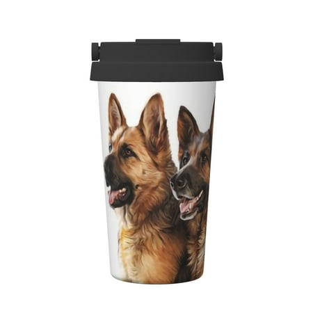 

Insulated Coffee Mug With Lid Drawing Dog German Shepherd Abstract Insulated Tumbler Stainless Steel Coffee Travel Mug With Lid Hot Beverage And Cold Vacuum Portable Thermal Cup Gifts