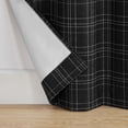 thumbnail image 6 of Sun Zero Crestwood 100% Blackout Woven Plaid Thermal Back Tab Curtain Panel, 40"x96", Black, 6 of 9