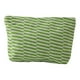 thumbnail image 2 of Bolso Cosmético Tejido de Lana con Bloque de Color a Rayas, Verde Rojo, Poliéster, Gran Capacidad 25x17x6cm, Estuche para Lápices Portátil Multifuncional, 2 of 8